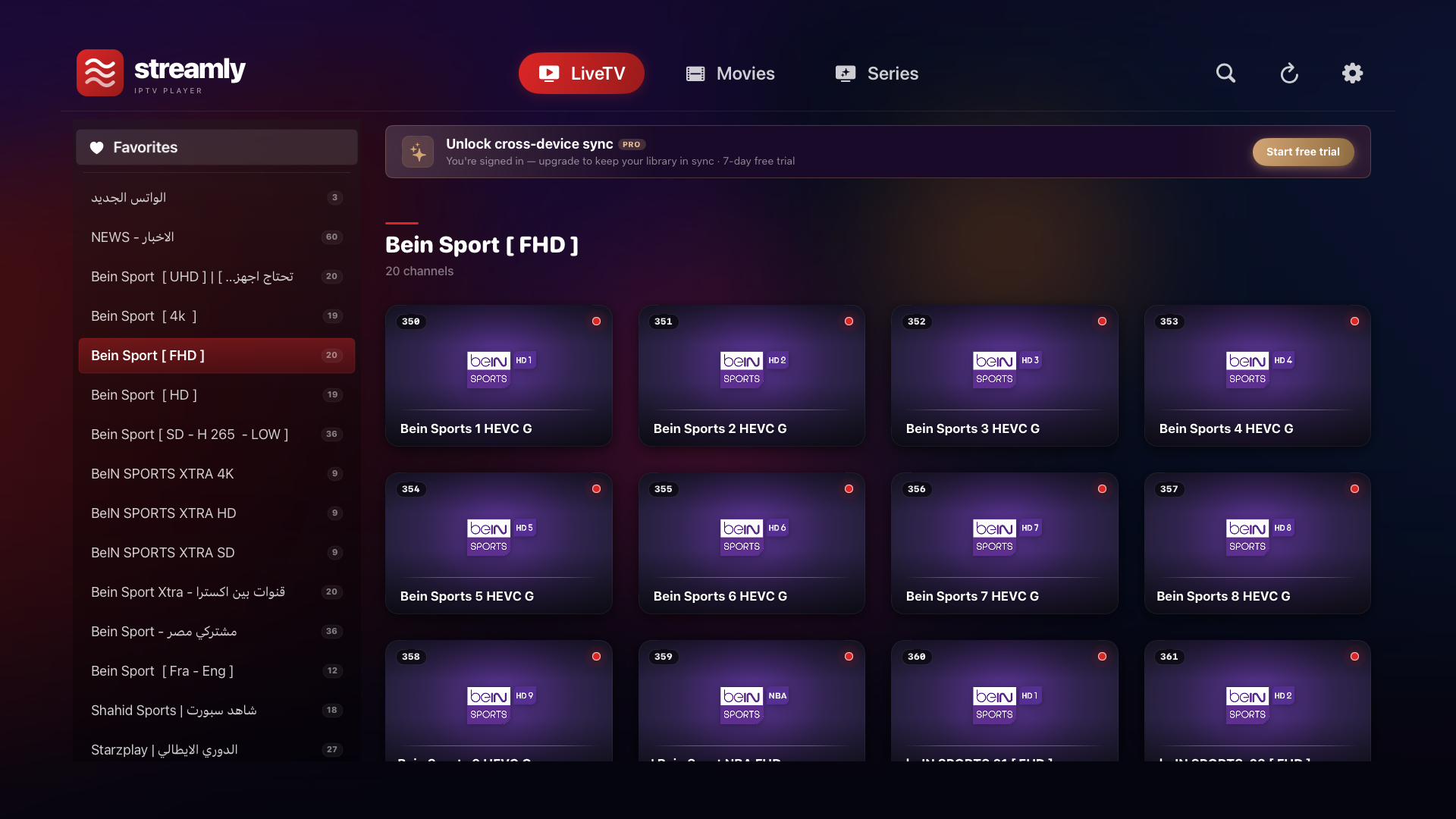 Live Channels