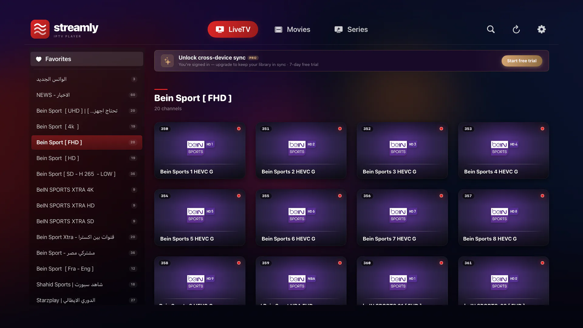 Live Channels